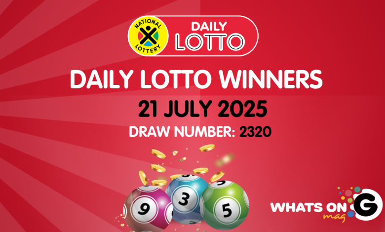 Congratulations to the Daily Lotto Winners for 21 July 2025