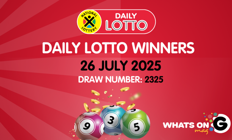 Congratulations to the Daily Lotto Winners for 26/07/2025