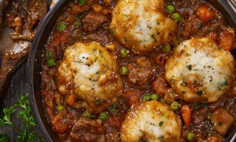 Hearty One-Pot Beef Stew and Dumplings Recipe for Comforting Meals