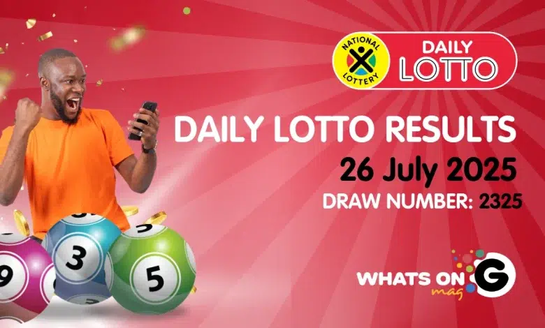 Ithuba Daily Lotto Results for 26/07/2025
