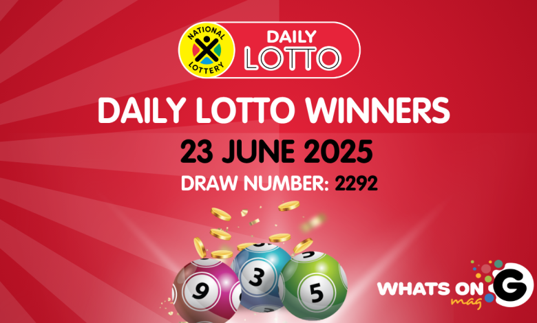 Congratulations to the Daily Lotto Winners for 23/06/2025
