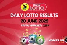 Ithuba Daily Lotto Results for 20/06/2025