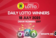 Congratulations to the Daily Lotto Winners for 17/07/2025