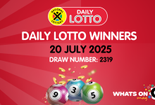 Congratulations to the Daily Lotto Winners for 20 July 2025